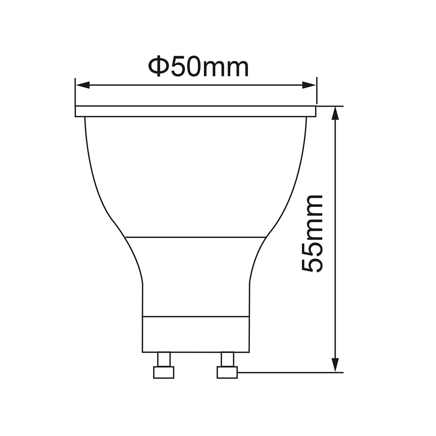 L.E.D. GU10 5W (Warm White)