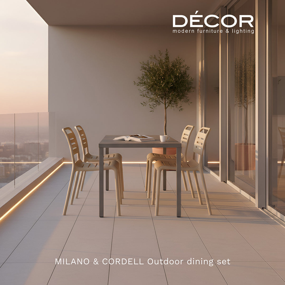 CORDELL Dining Table (Dark Grey)