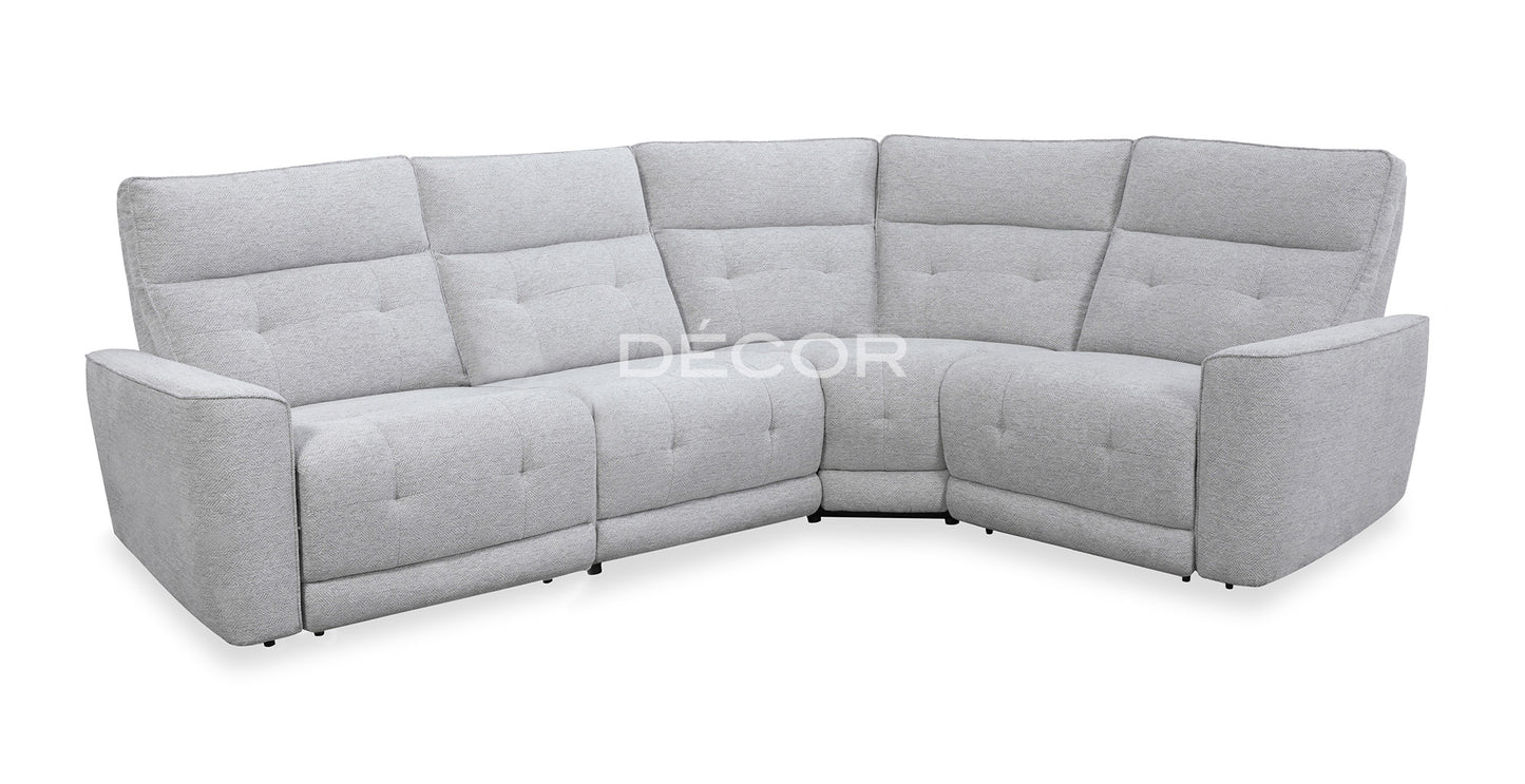 ARDEA Fabric L-Shape Sofa (w power recline)