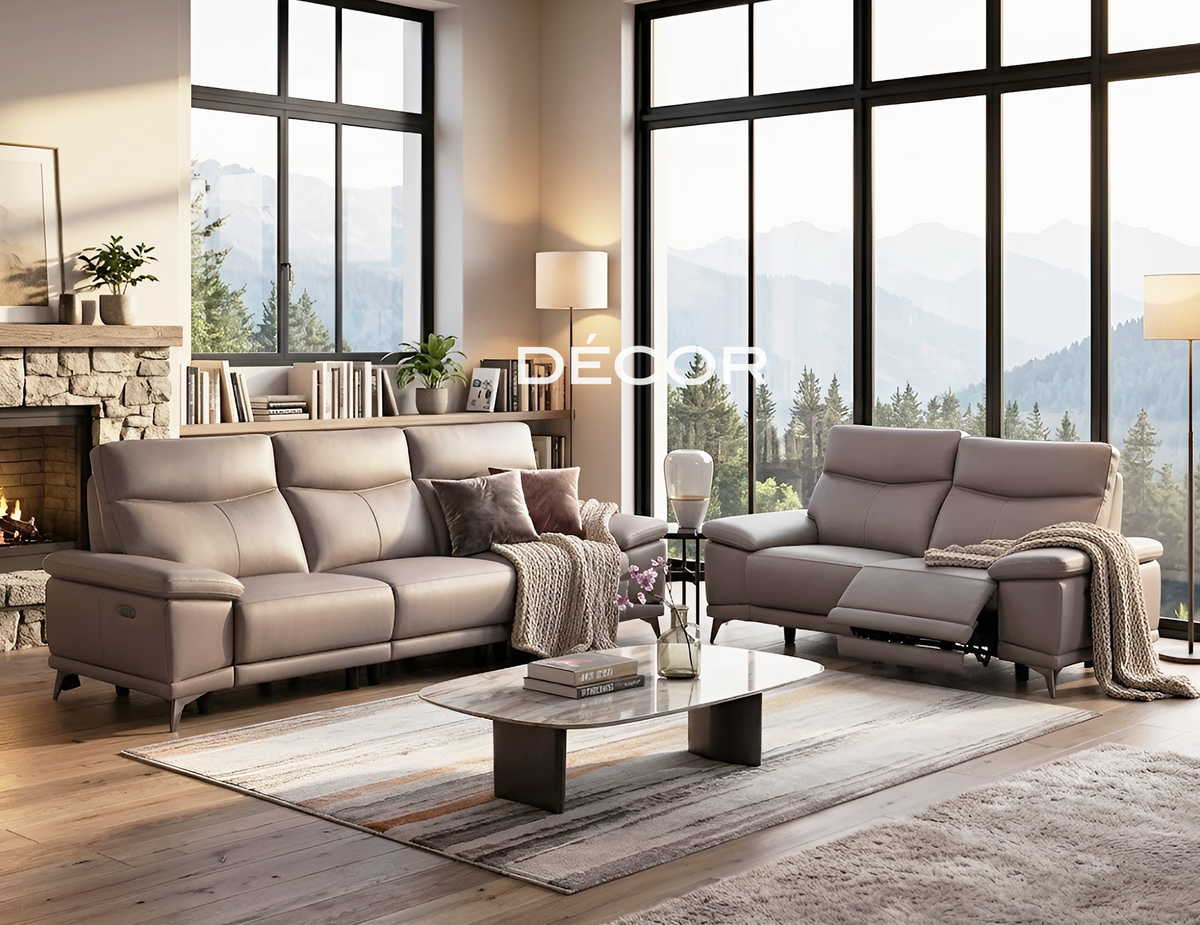 CONWAY (3 Seater) Power Reclining Leather Sofa