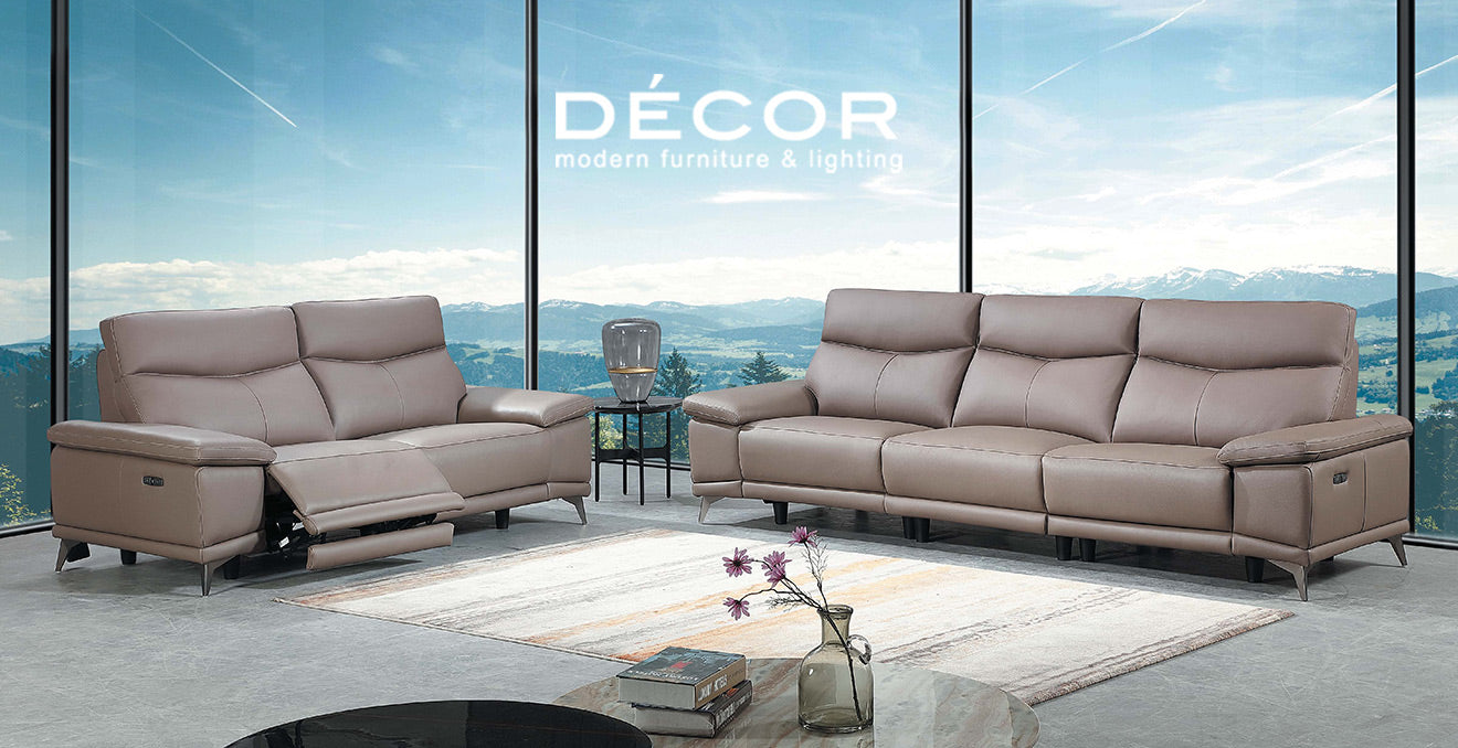 Luxurious DECOR Manila CONWAY Power Reclining Leather Sofa – décor