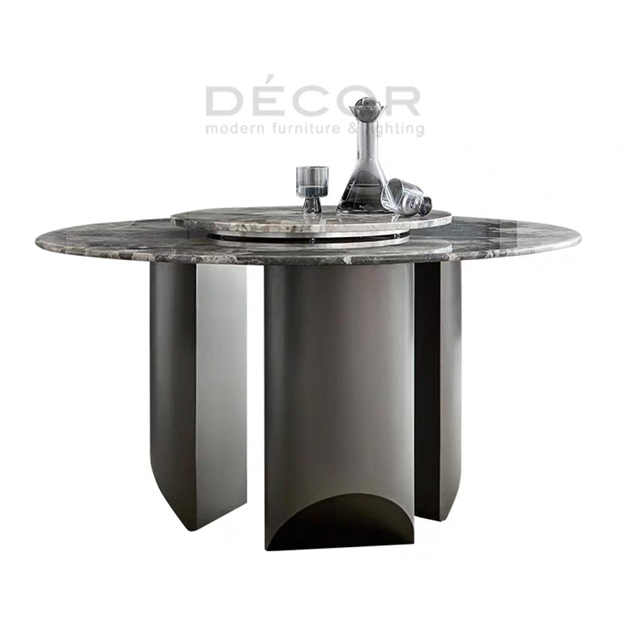 HARRISON Round Dining table with lazy susan