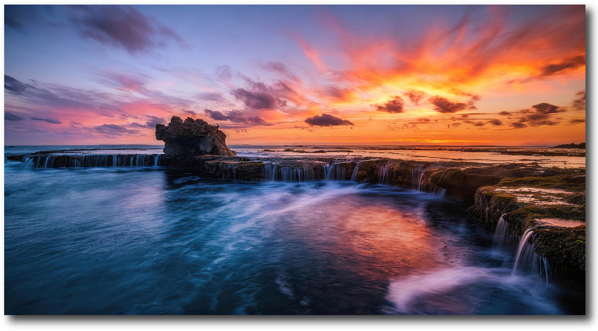 REEF AT SUNSET - ART PRINT (80cm H x 150cm W)