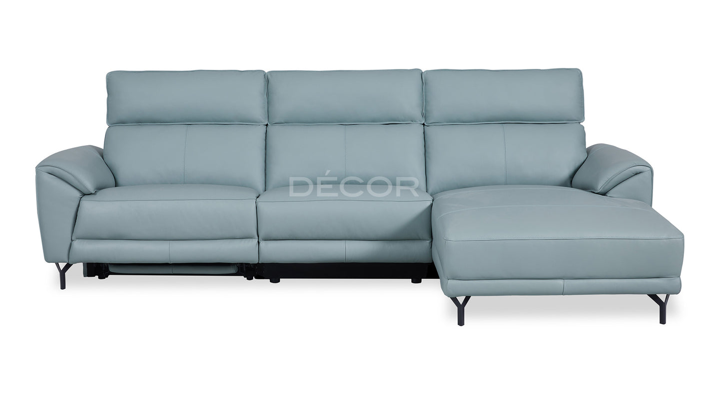 KENSINGTON Leather L-Shape Sofa (w power recline)