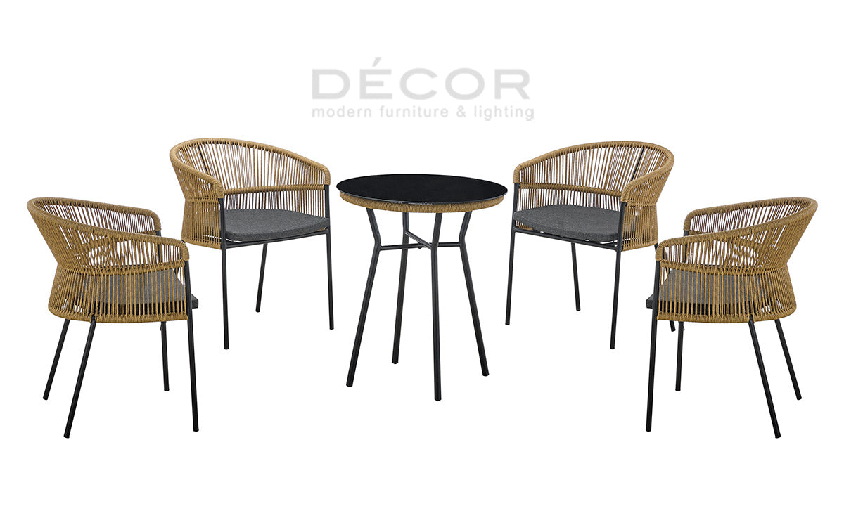 RATANA Outdoor Table w/ 4 Chairs (Sold as a set)