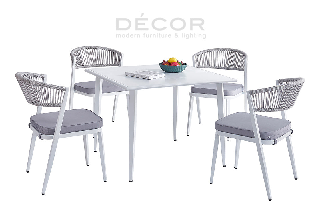 TROPICS Outdoor Table w/ 4 Chairs (Sold as a set)