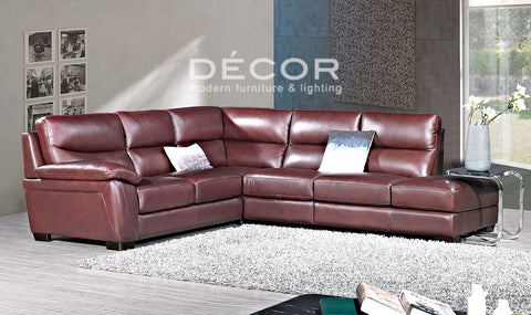 GENEVA L-Shape Leather Sofa 