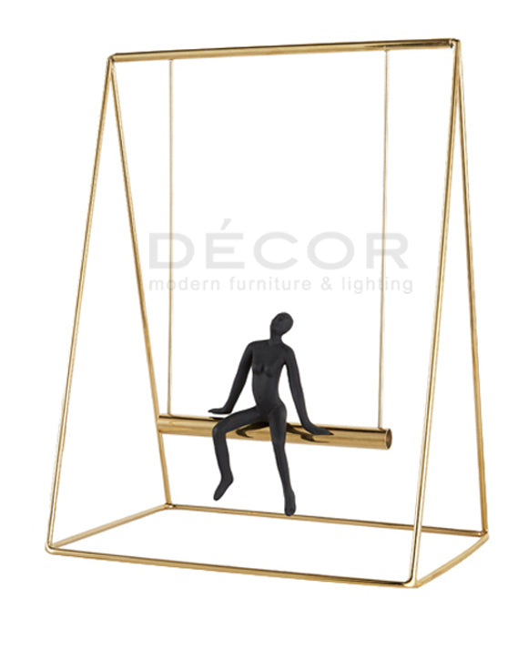 MAN ON SWING Sculpture