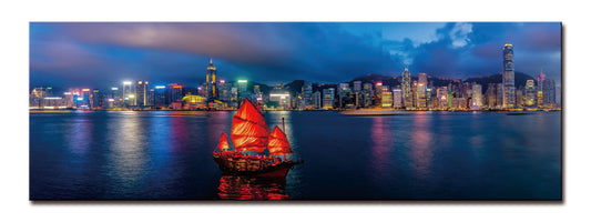 Hong Kong Red Boat - Art Print