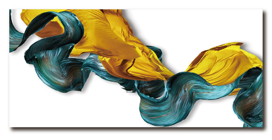 Gold & Turquoise Abstract - Art Print