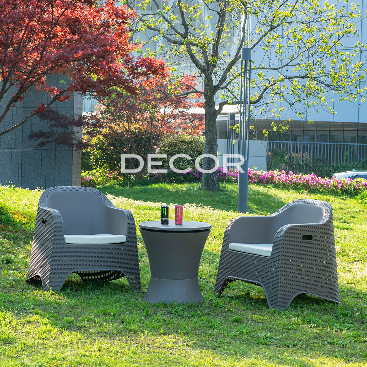 ARCTIC COOL BOX Outdoor End Table (Black)