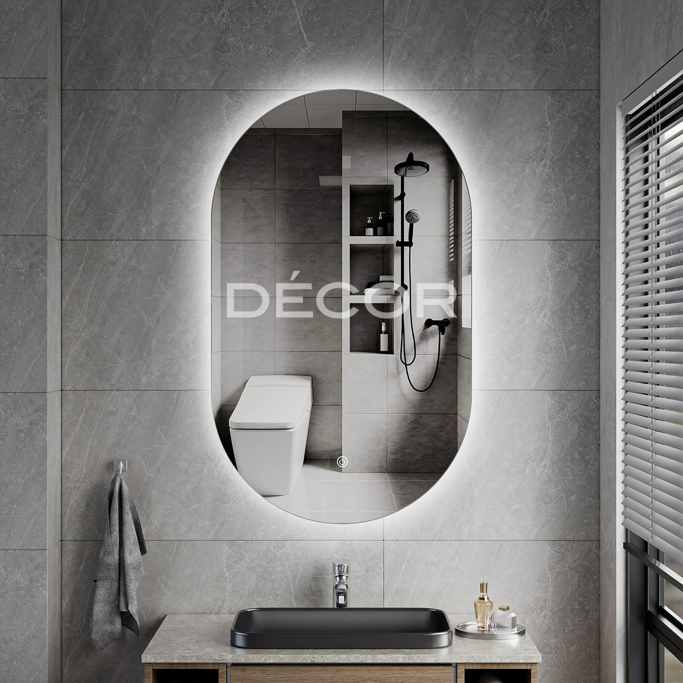 SHIMS L.E.D. Wall Mirror (Tri-Color)