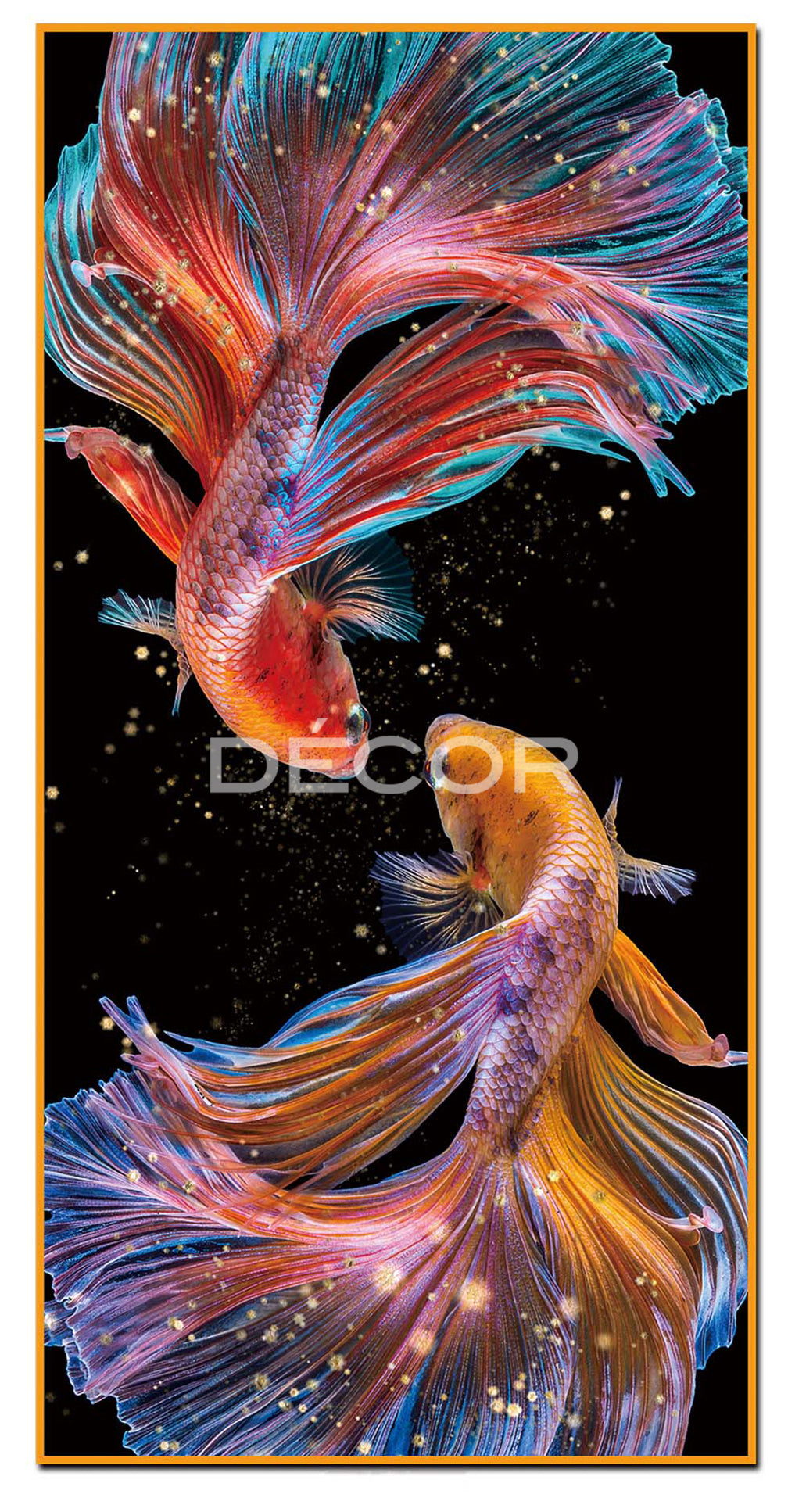 2 FIGHTING FISH  - ART PRINT