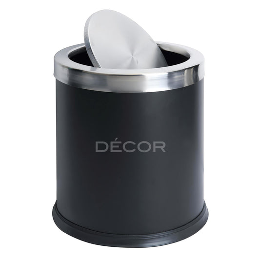 A19B Garbage Can with Swing Lid (Black)