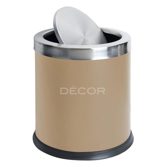 A19B Garbage Can with Swing Lid (Beige)