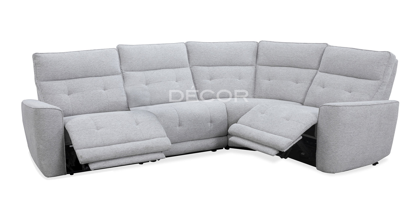 ARDEA Fabric L-Shape Sofa (w power recline)