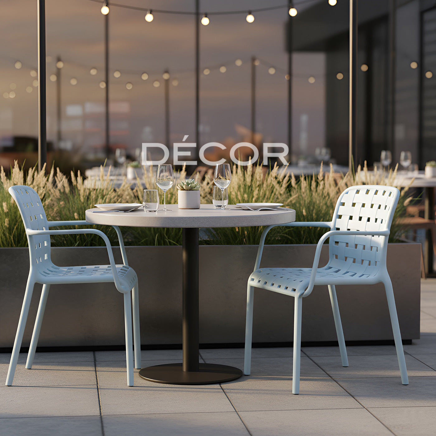 AZZURA Outdoor Chair (Powder Blue)