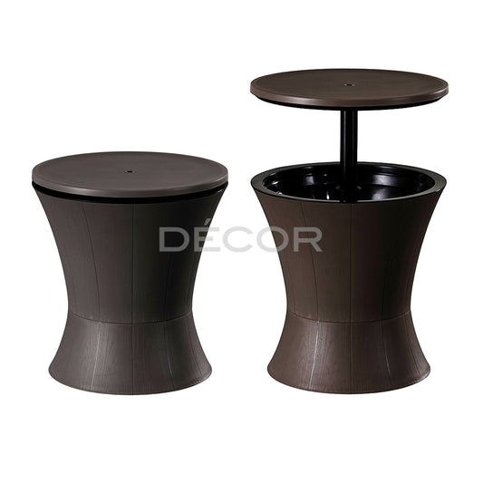 ARCTIC COOL BOX Outdoor End Table (Black)