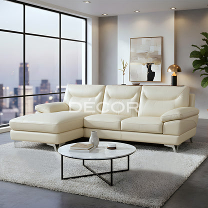 BEACHSIDE L-Shape Leather Sofa