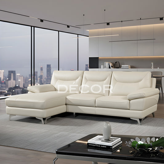 BEACHSIDE L-Shape Leather Sofa