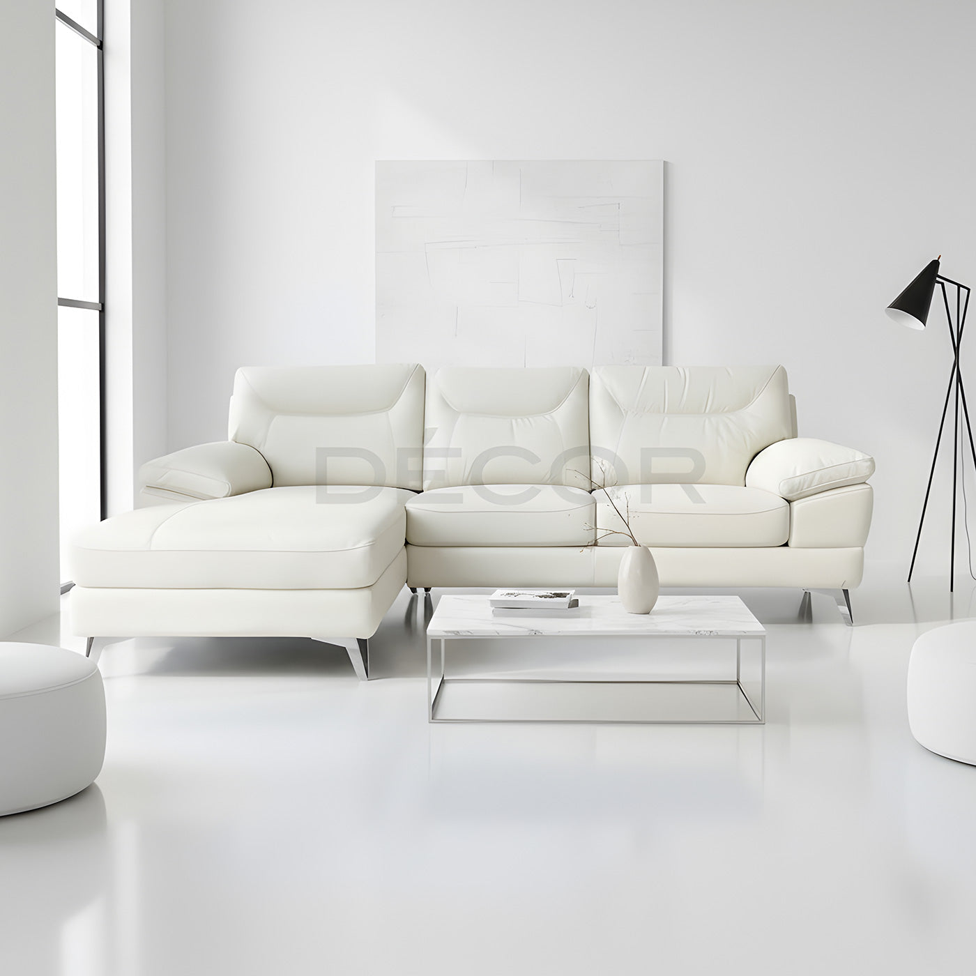 BEACHSIDE L-Shape Leather Sofa