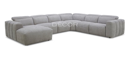 BRENTWOOD Fabric L-Shape Sofa (w power recline)