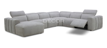 BRENTWOOD Fabric L-Shape Sofa (w power recline)