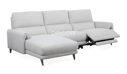 BUCKINGHAM Fabric L-Shape Sofa (w power recline)