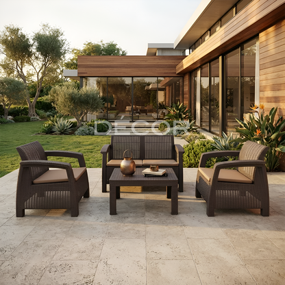 BERKELEY Outdoor Rattan Sofa Set - Mocha (Sold as a set)