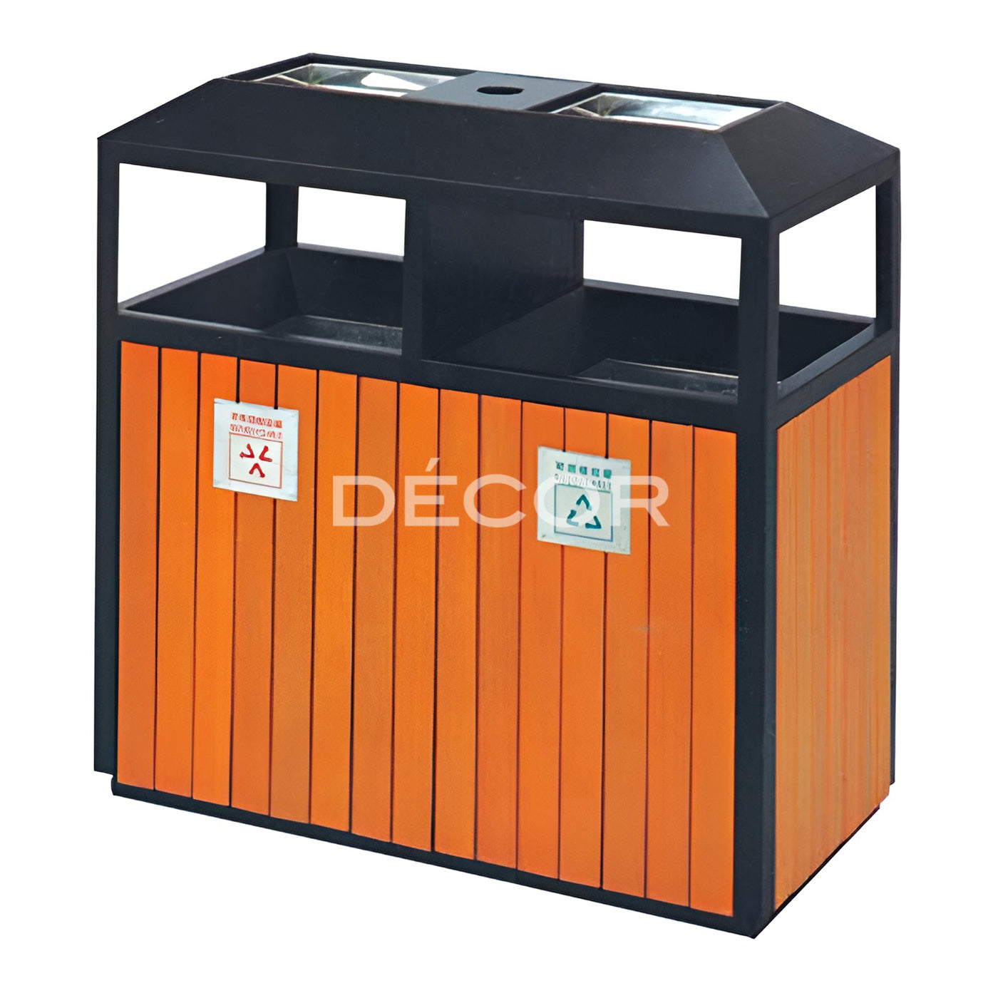 C01 - Outdoor Garbage Can with Ashtray on Top