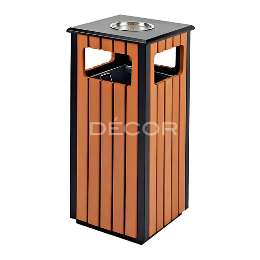 C19 - Outdoor Garbage Can with Ashtray on Top