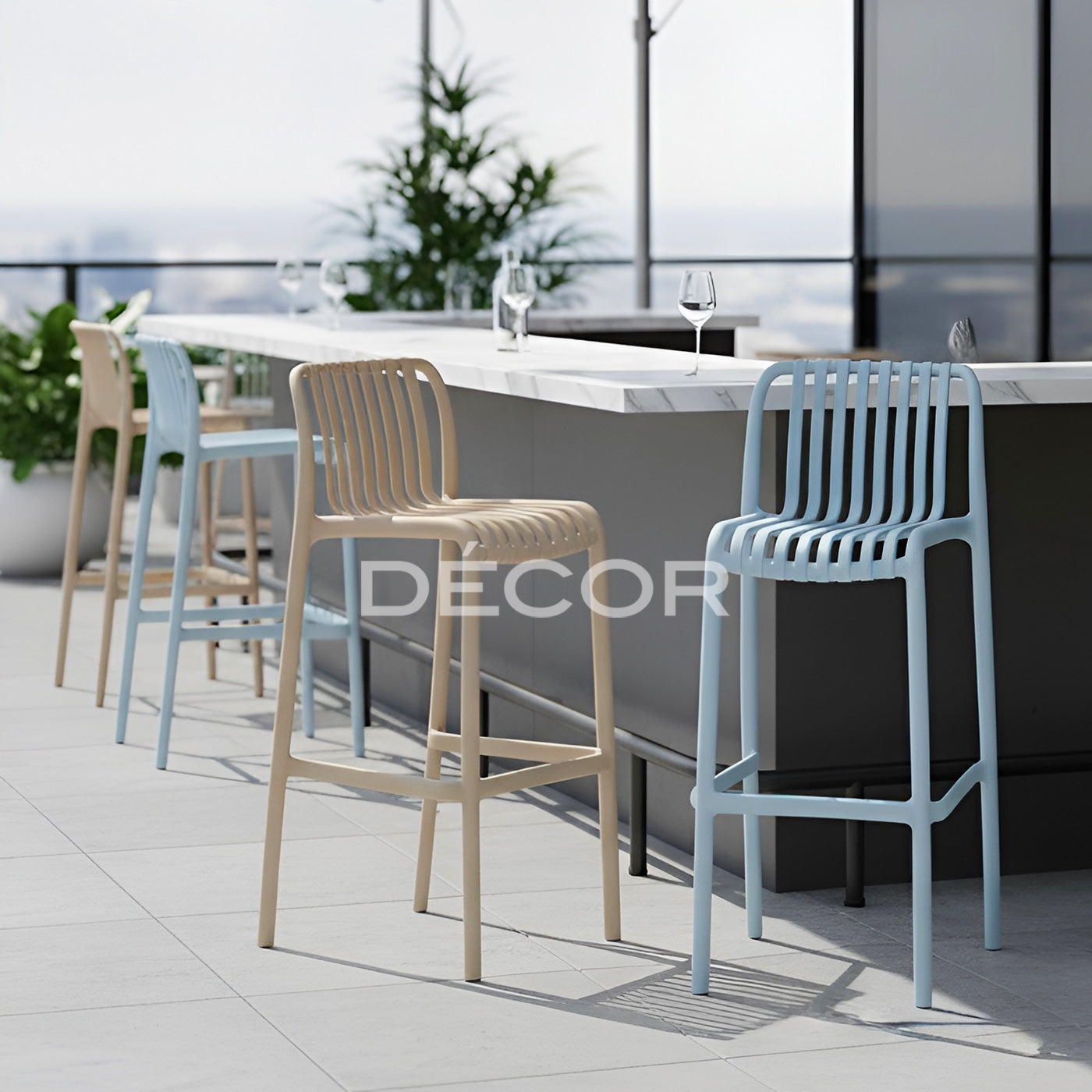 CAMBRIA Outdoor Stool (Taupe)