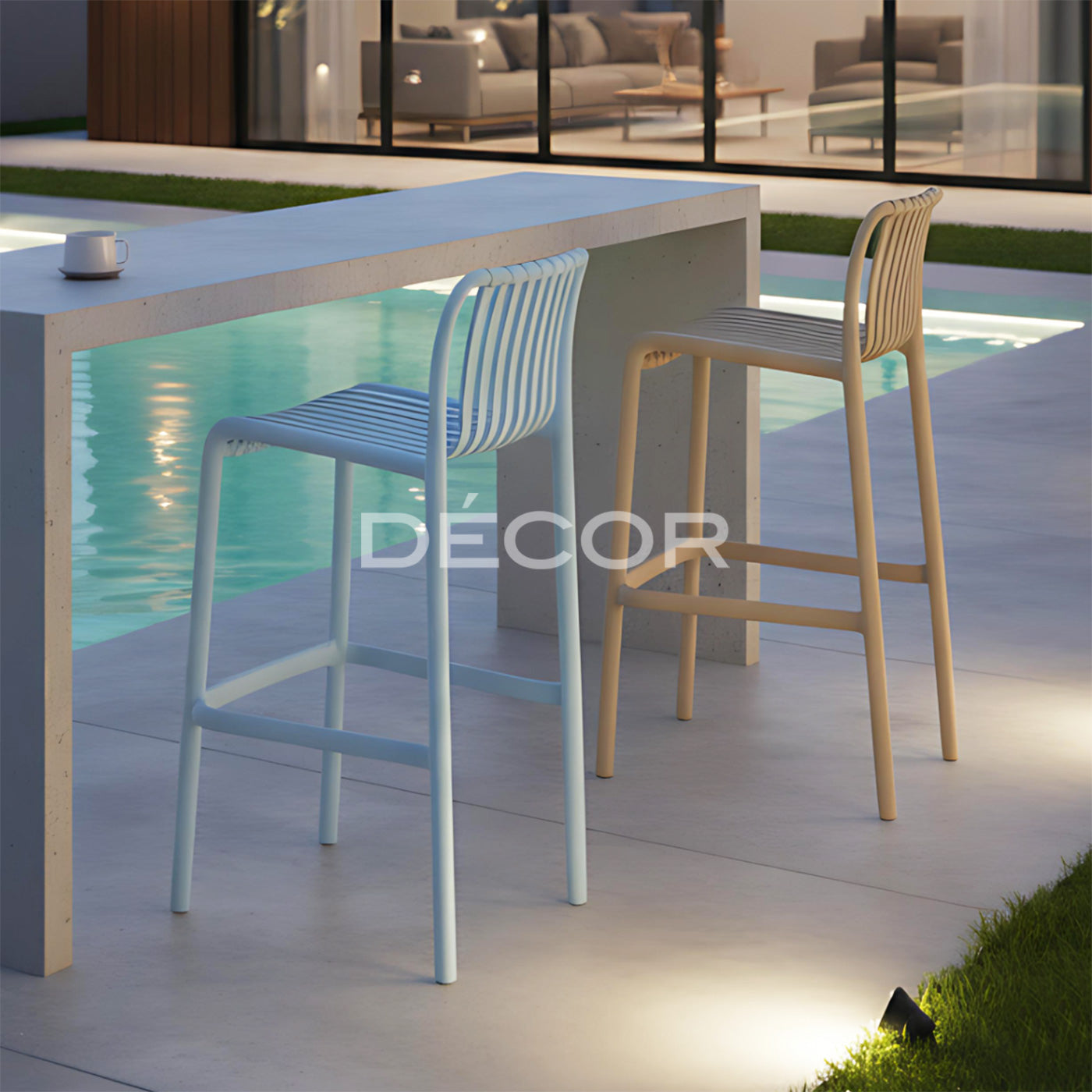 CAMBRIA Outdoor Stool (Powder Blue)