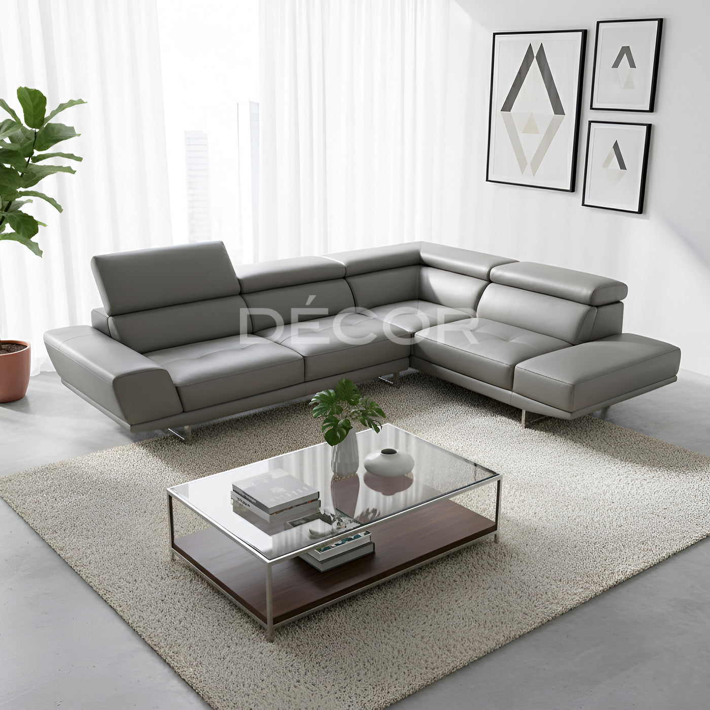 CASTELLO L-Shape Leather Sofa