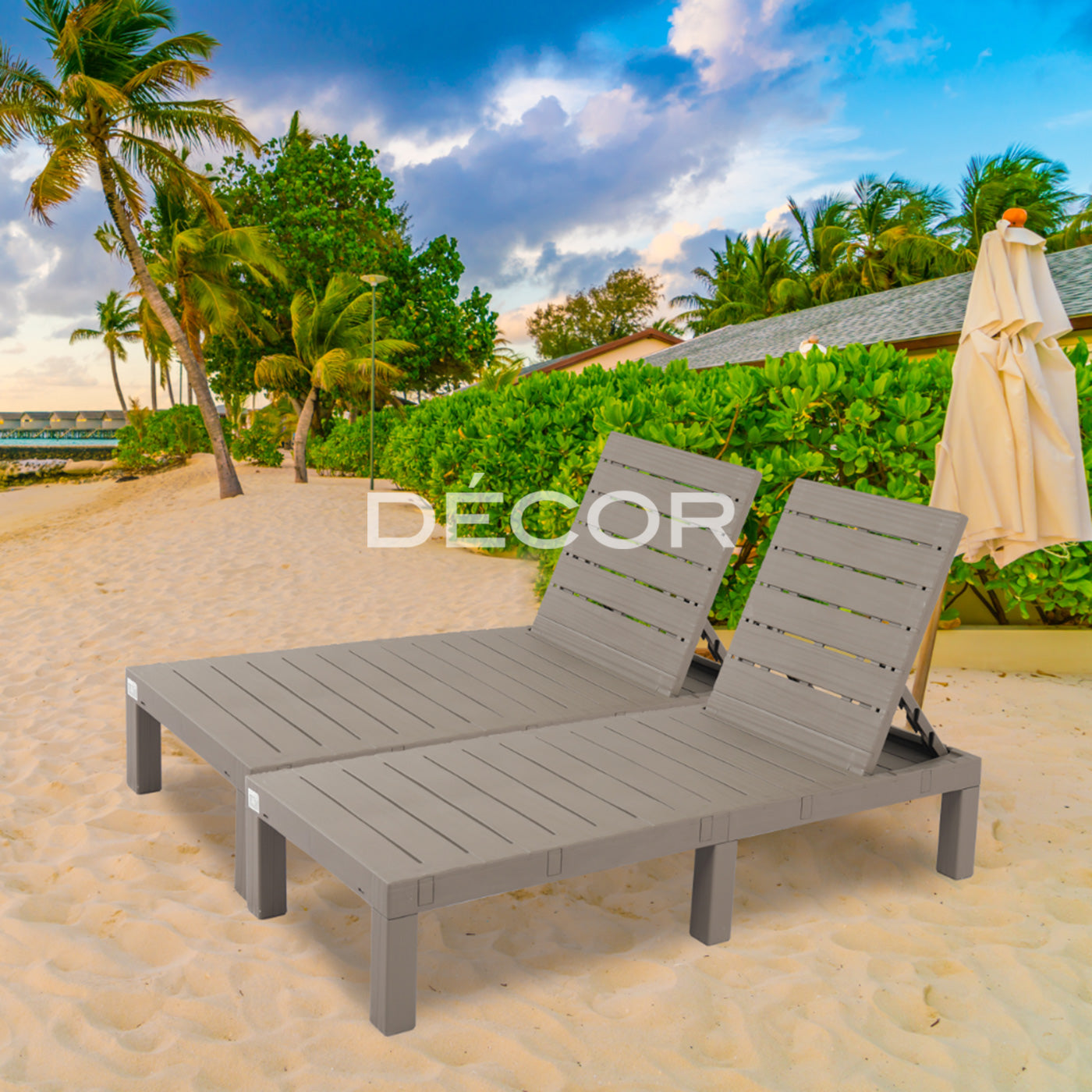CHILL Outdoor Rattan Lounger (Cappuccino)