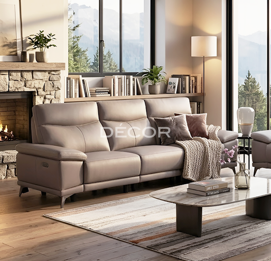 CONWAY (4 Seater) Power Reclining Leather Sofa