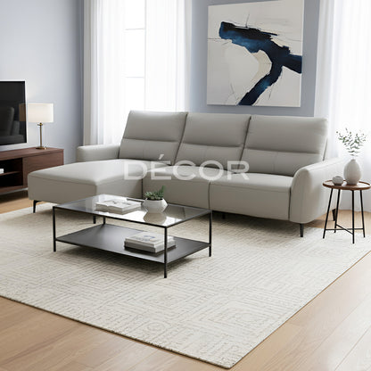 CALGARY L-Shape Leather Sofa (w Power Recline)