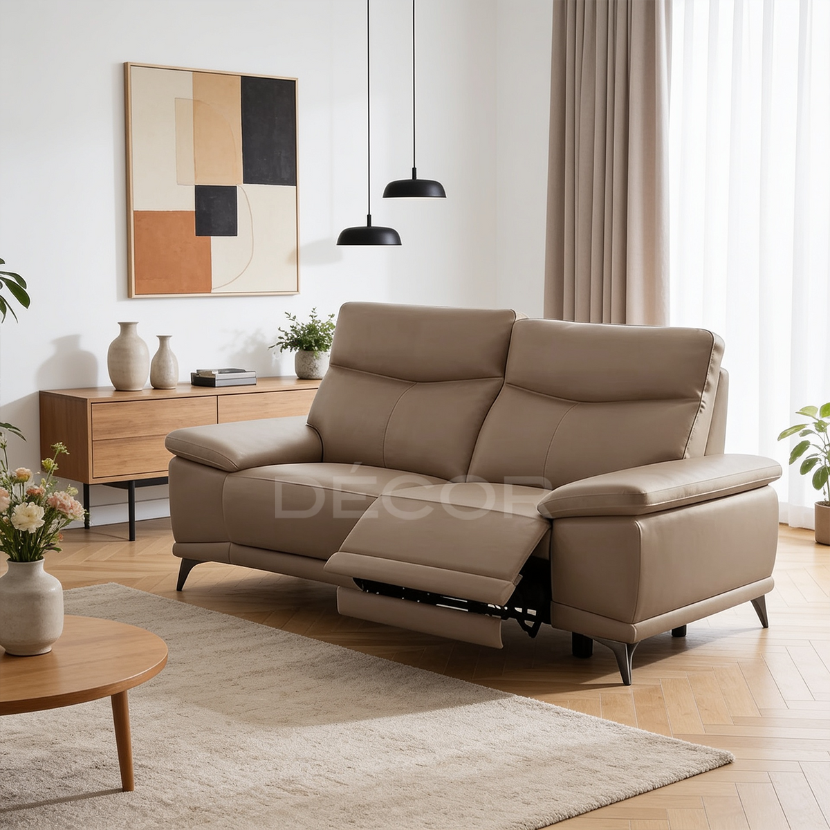 CONWAY (3 Seater) Power Reclining Leather Sofa