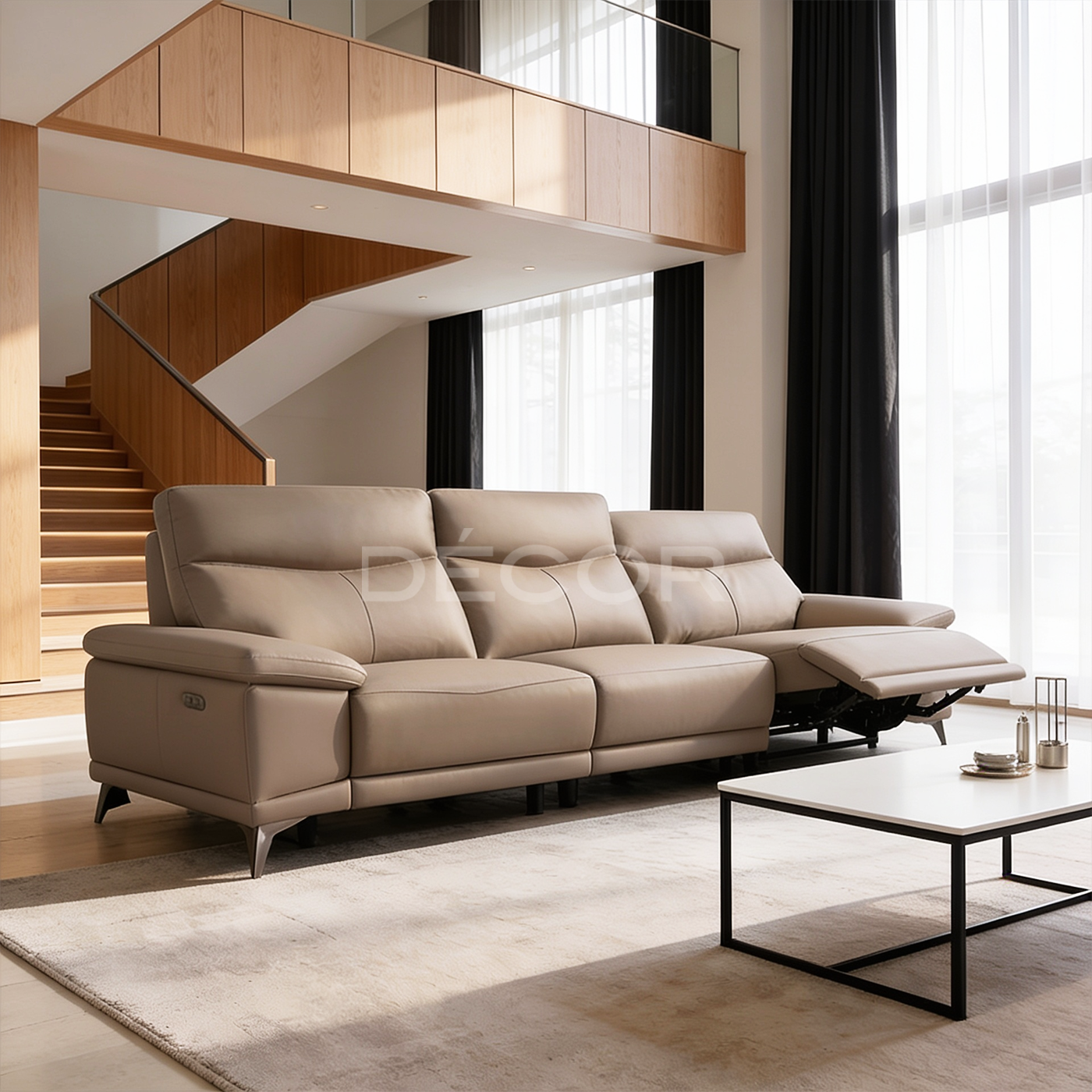 CONWAY (4 Seater) Power Reclining Leather Sofa