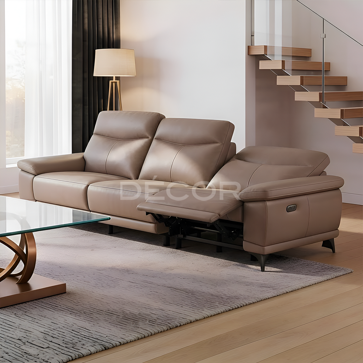 CONWAY (4 Seater) Power Reclining Leather Sofa