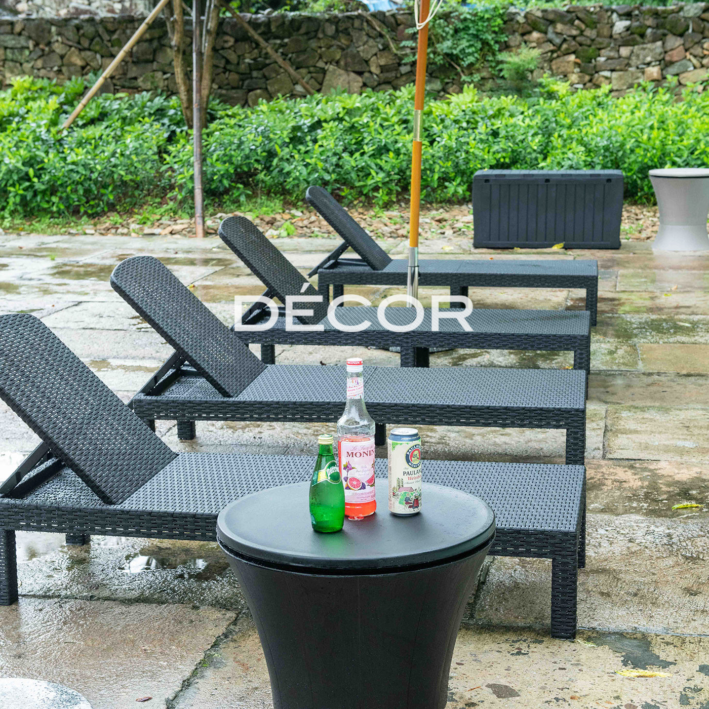 ZEN Outdoor Rattan Lounger (Mocha)
