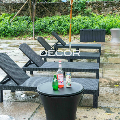 ZEN Outdoor Rattan Lounger (Mocha)