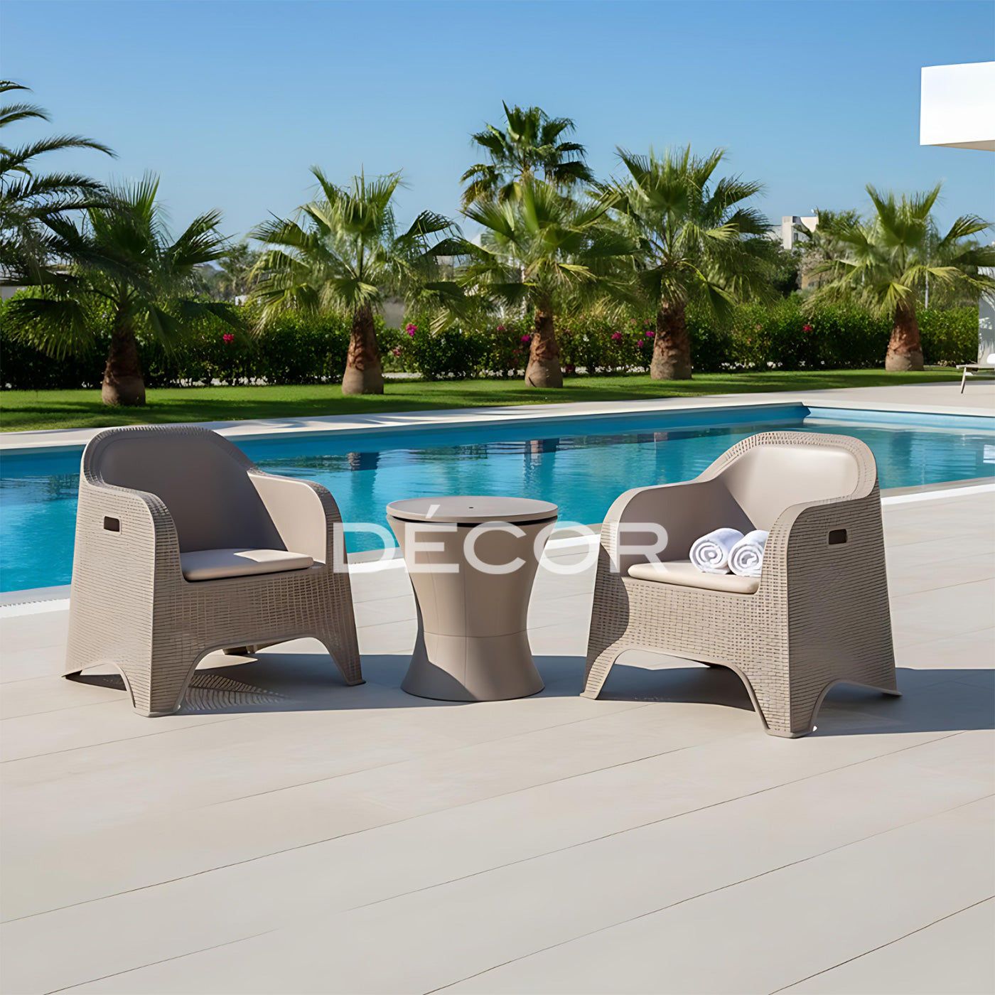 EASY Outdoor Rattan Lounge Chair (Cappuccino)