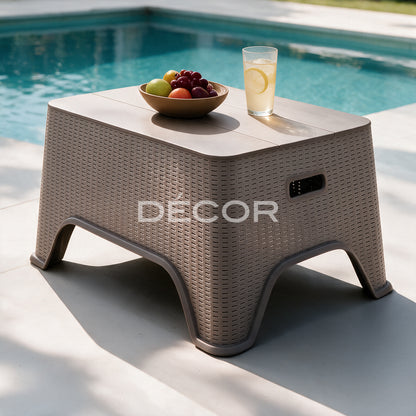 EASY Outdoor Rattan Coffee Table (Cappuccino)