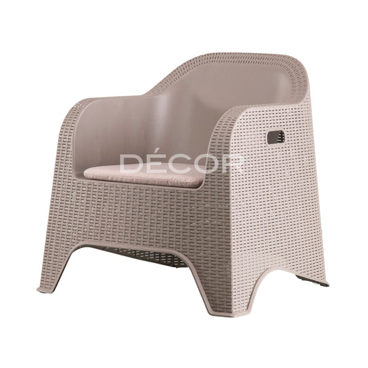 EASY Outdoor Rattan Lounge Chair (Cappuccino)