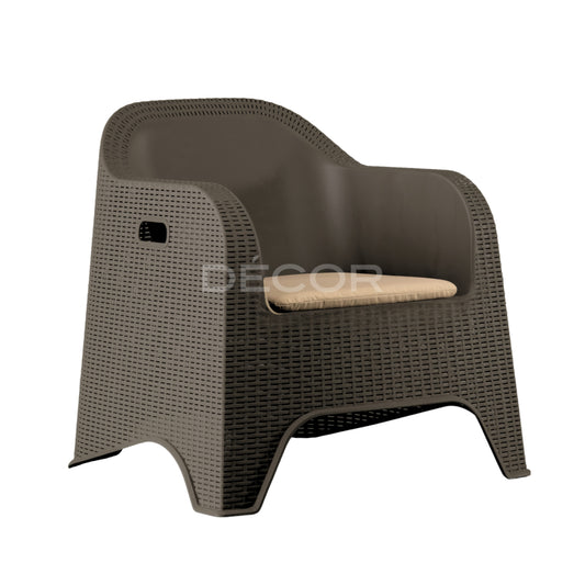 EASY Outdoor Rattan Lounge Chair (Mocha)
