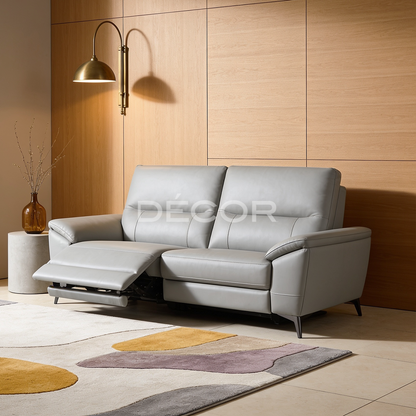 FULLERTON Power Reclining Leather Sofa - 3 Seater