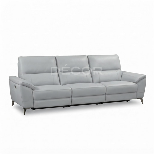 FULLERTON Power Reclining Leather Sofa - 4 Seater