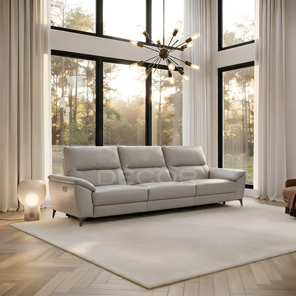 FULLERTON Power Reclining Leather Sofa - 4 Seater