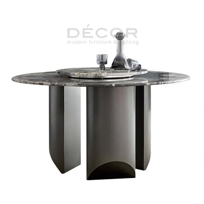 HARRISON Round Dining table with lazy susan